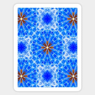 Blue and refreshing flower seed pattern. Sticker